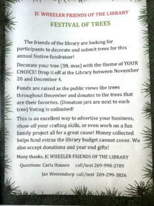 Festival of the Trees starts Nov. 20 at Wheeler Library @ Wheeler Public Library