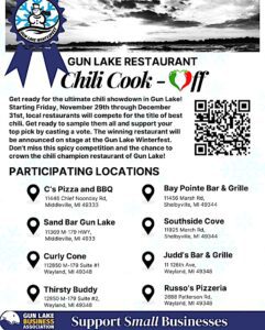 Gun Lake Winterfest's chili cookoff under way @ Gun Lake area restaurants